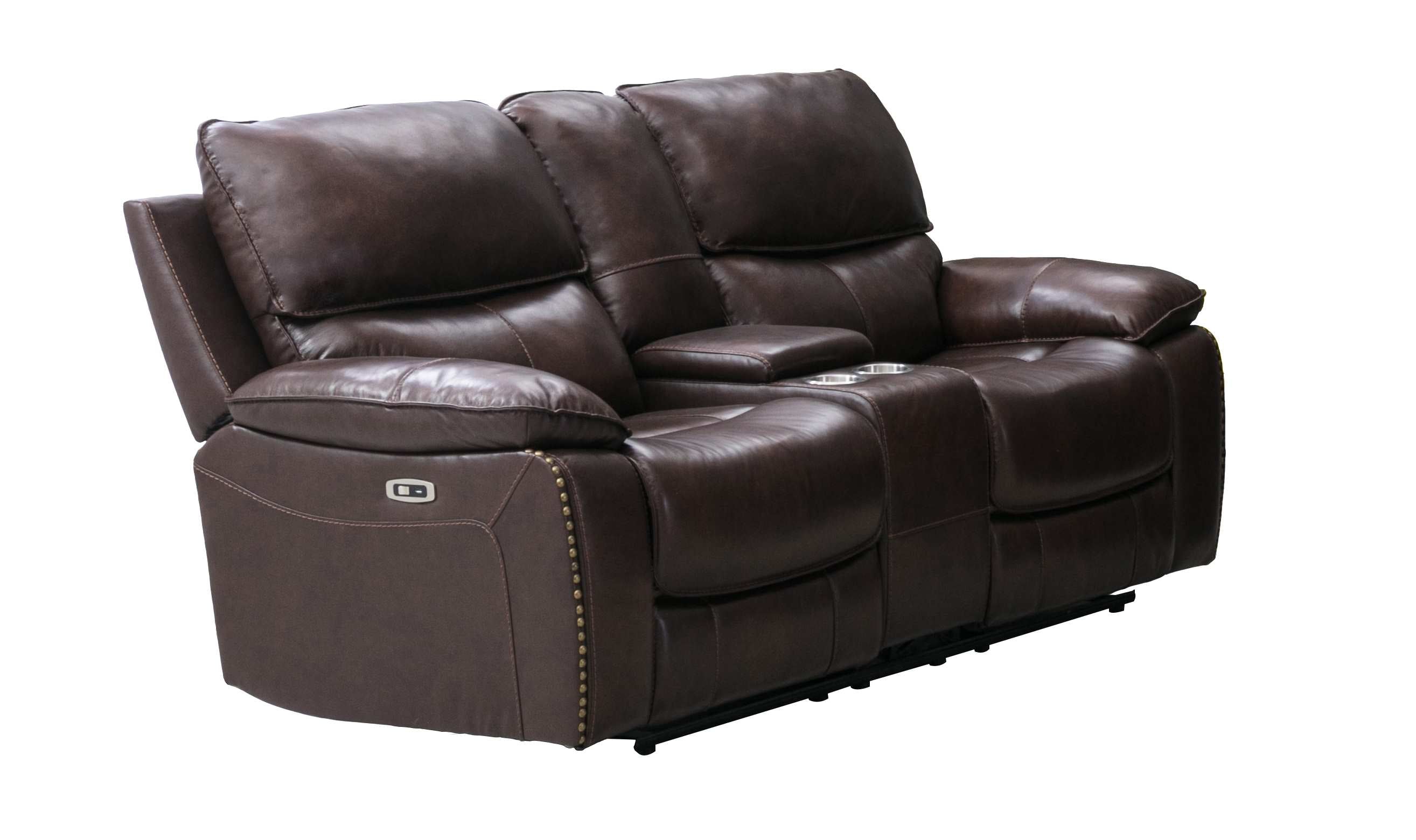 Gilbert Power Reclining Loveseat Top Grain Leather Brown 99972