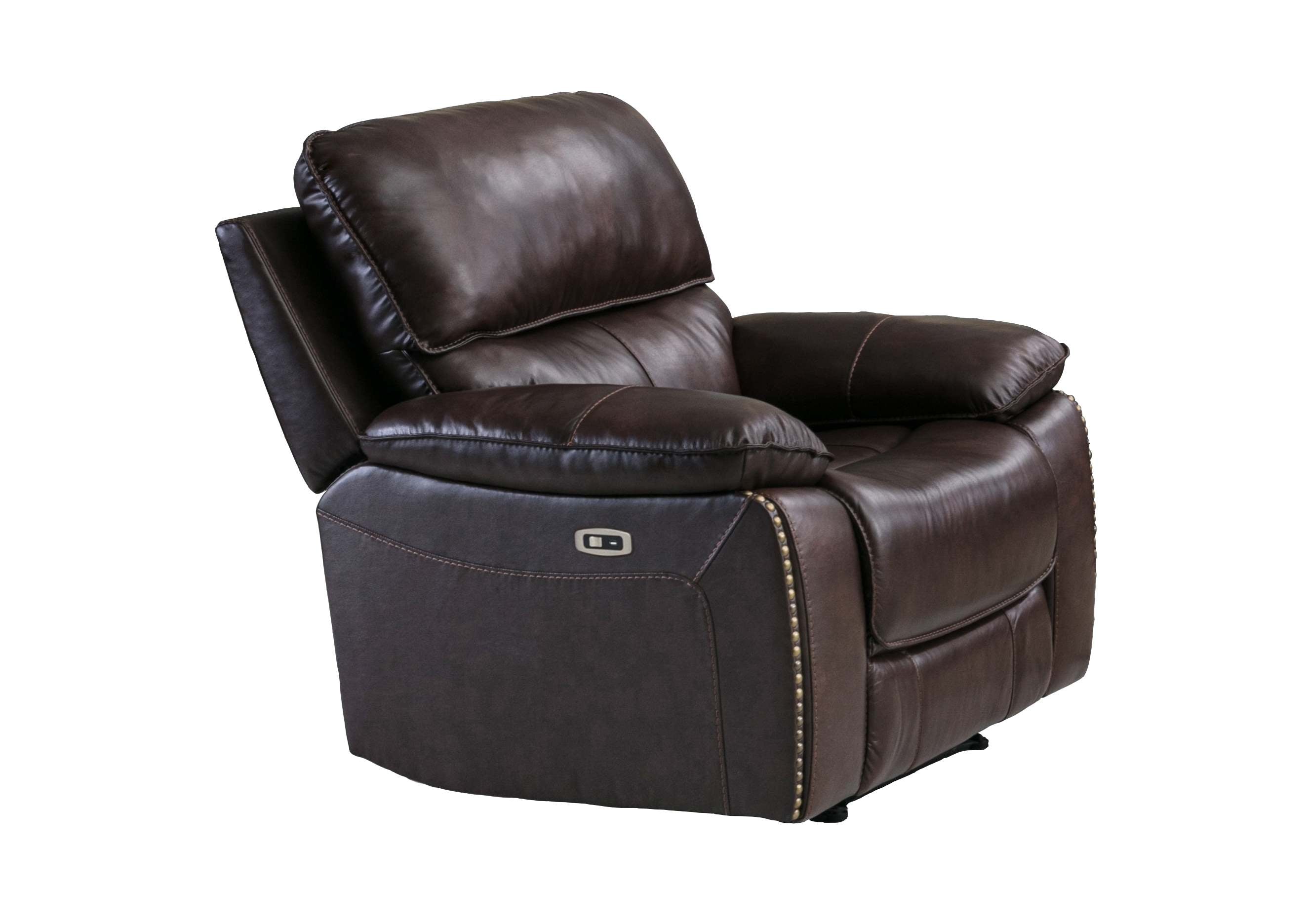Gilbert Power Reclining Chair Top Grain Leather Brown 99972