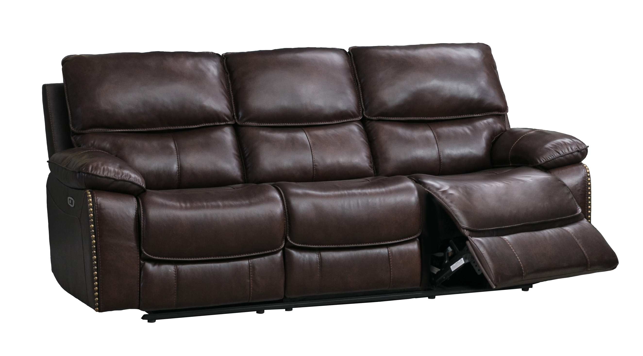 Gilbert Power Reclining Sofa Top Grain Leather Brown 99972