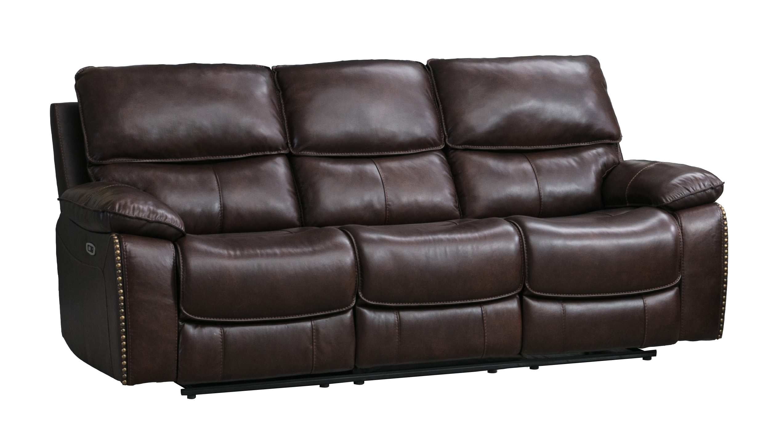 Gilbert Power Reclining Sofa Top Grain Leather Brown 99972