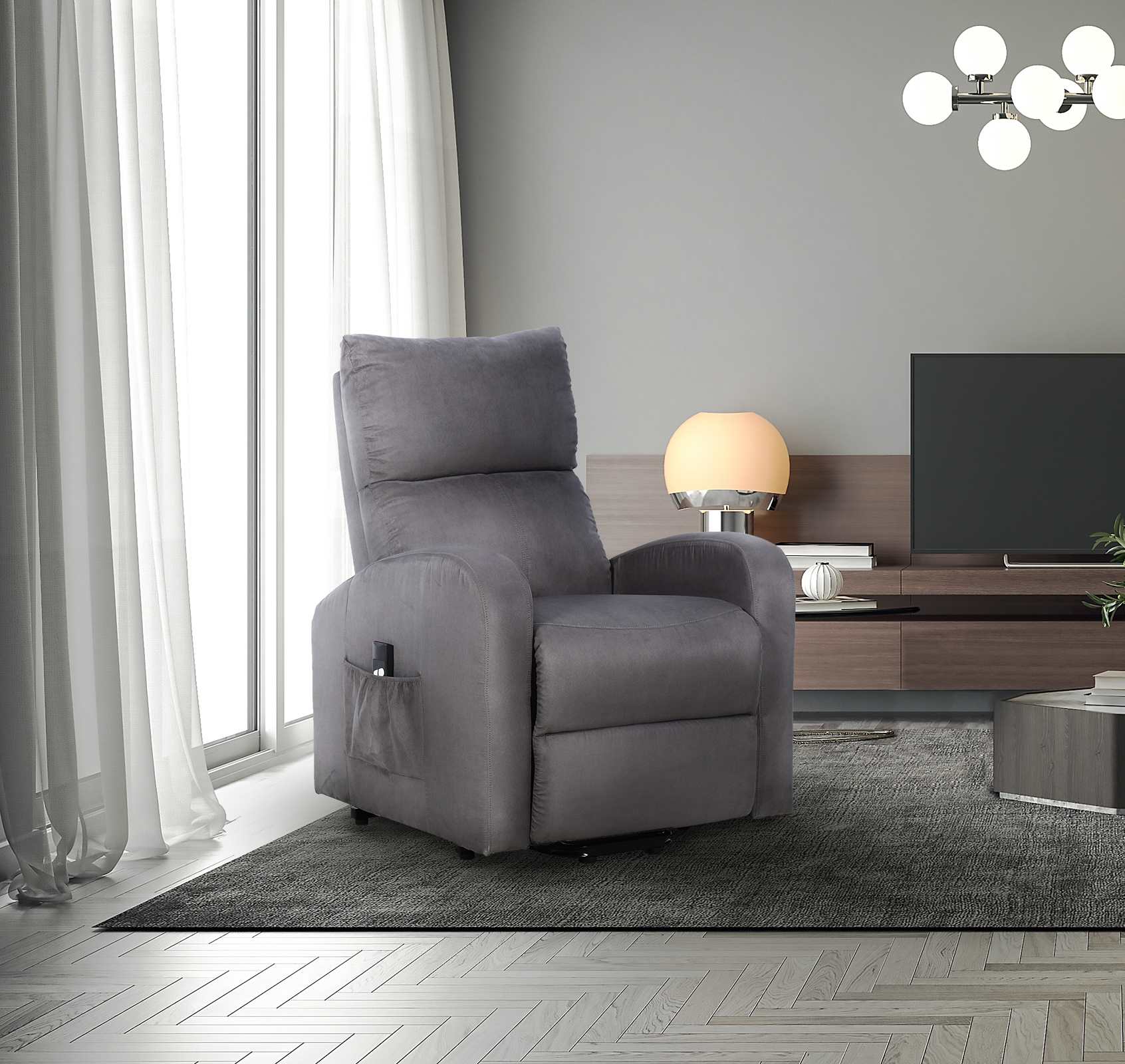 Lumos Medical Power Lift Chair Smoke Grey 99975