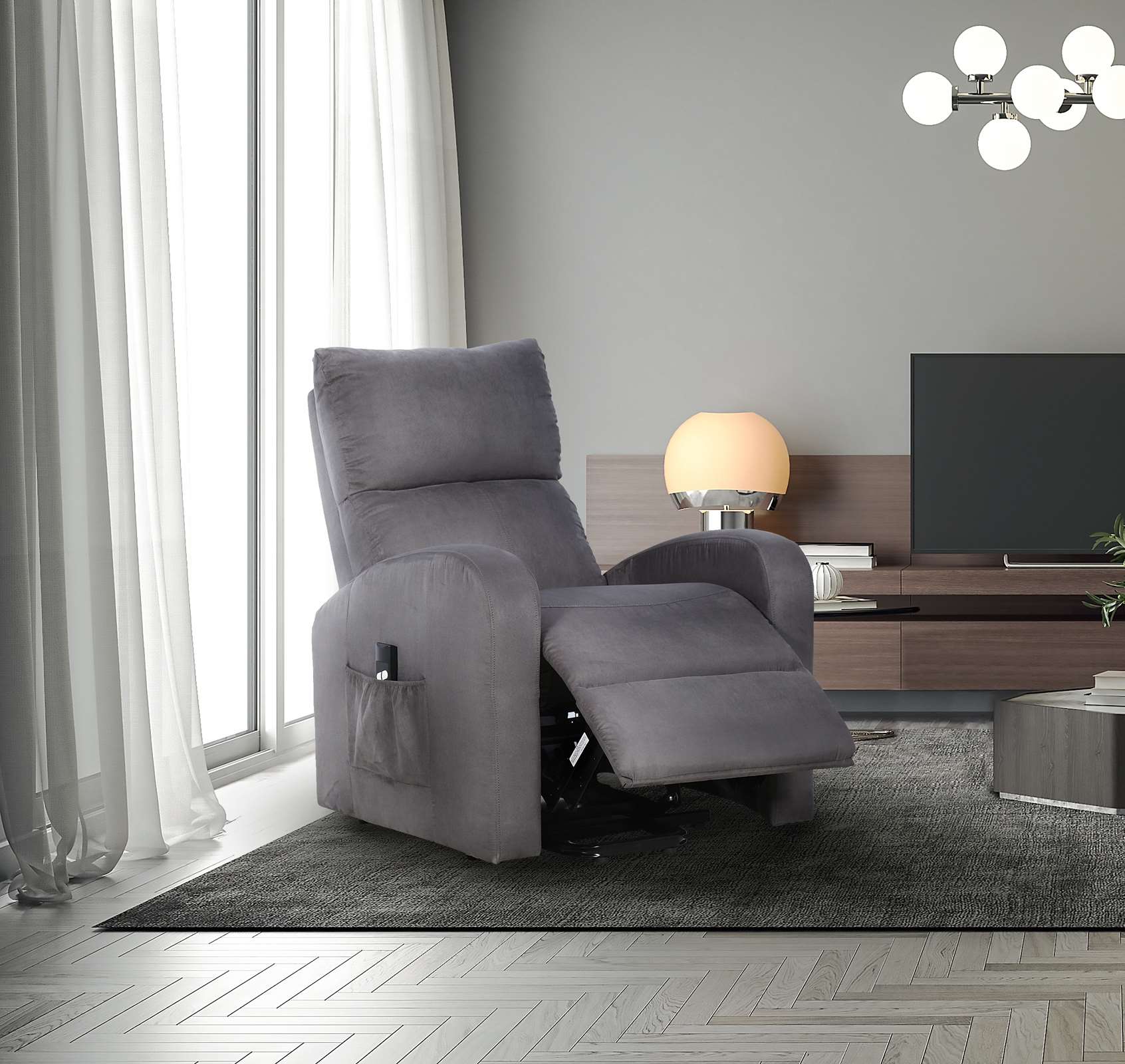 Lumos Medical Power Lift Chair Smoke Grey 99975
