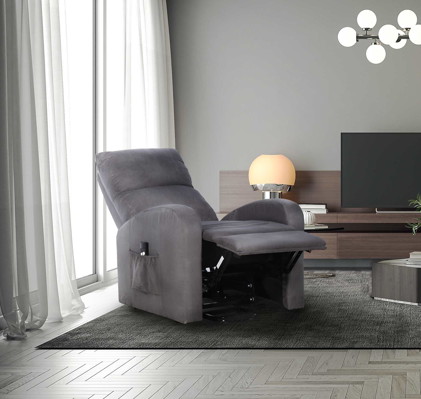Lumos Medical Power Lift Chair Smoke Grey 99975