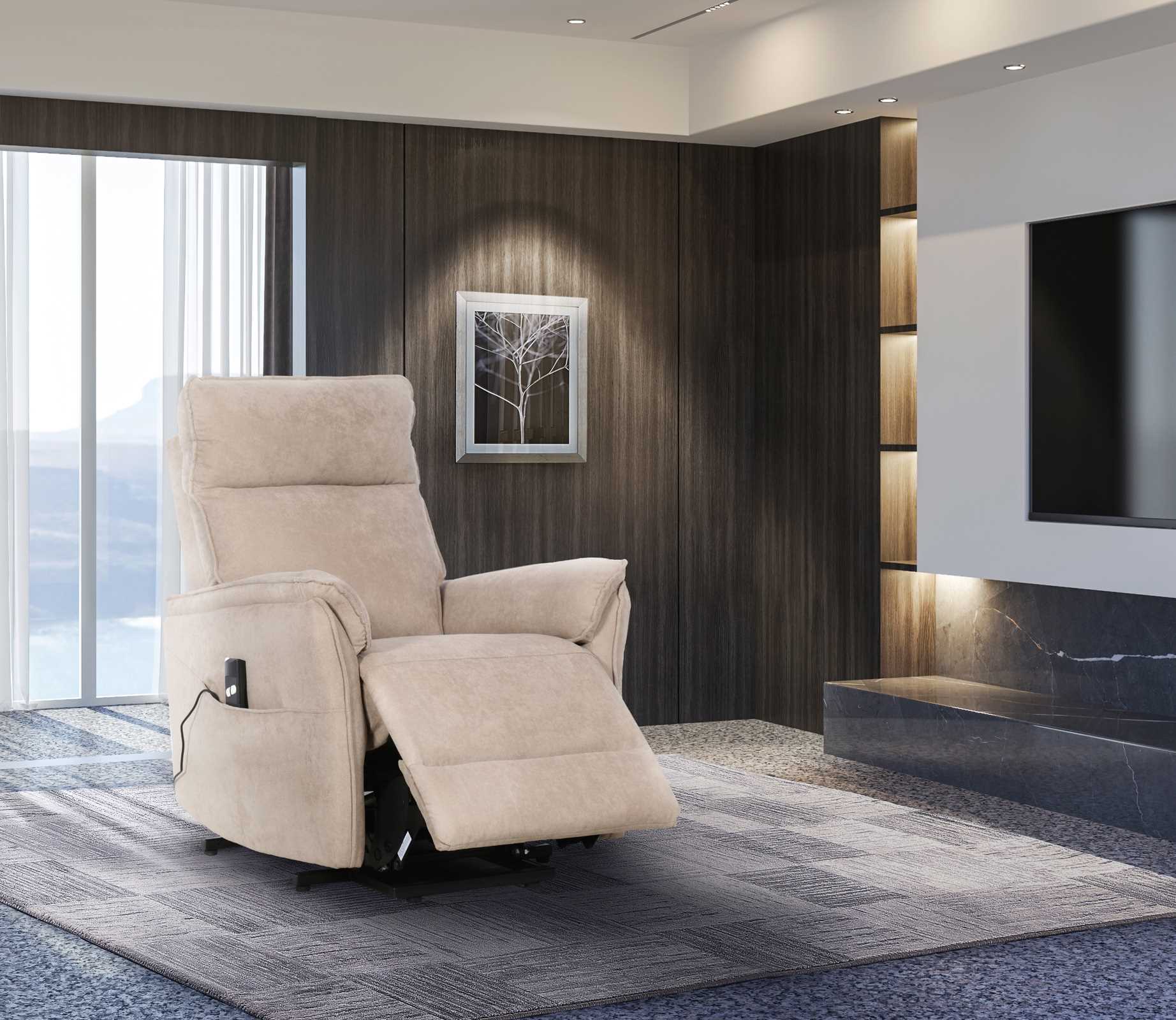 Power Lift Chair Light Brown 99977