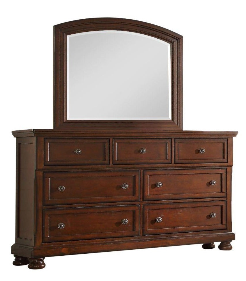 Baltimore Wooden Dresser & Mirror Walnut 851