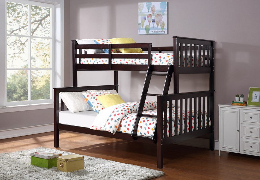 Single/Double Espresso Wooden Bunk Bed 102E