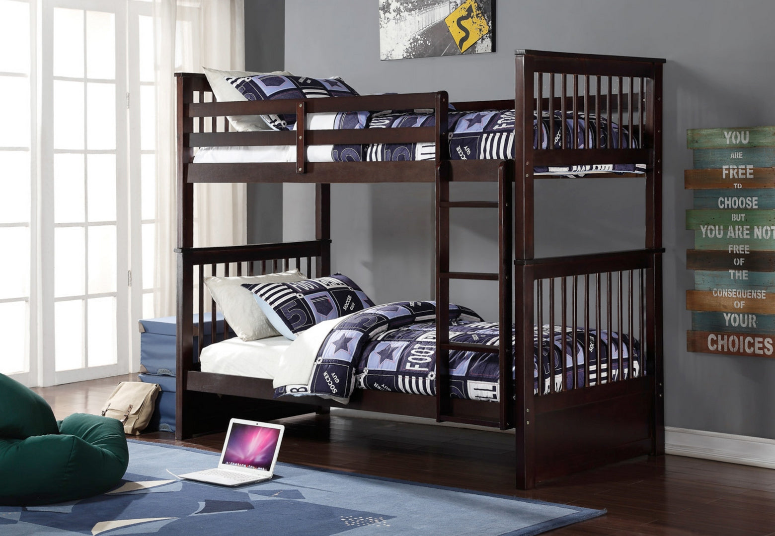 Single Mission Bunk Bed Espresso 121