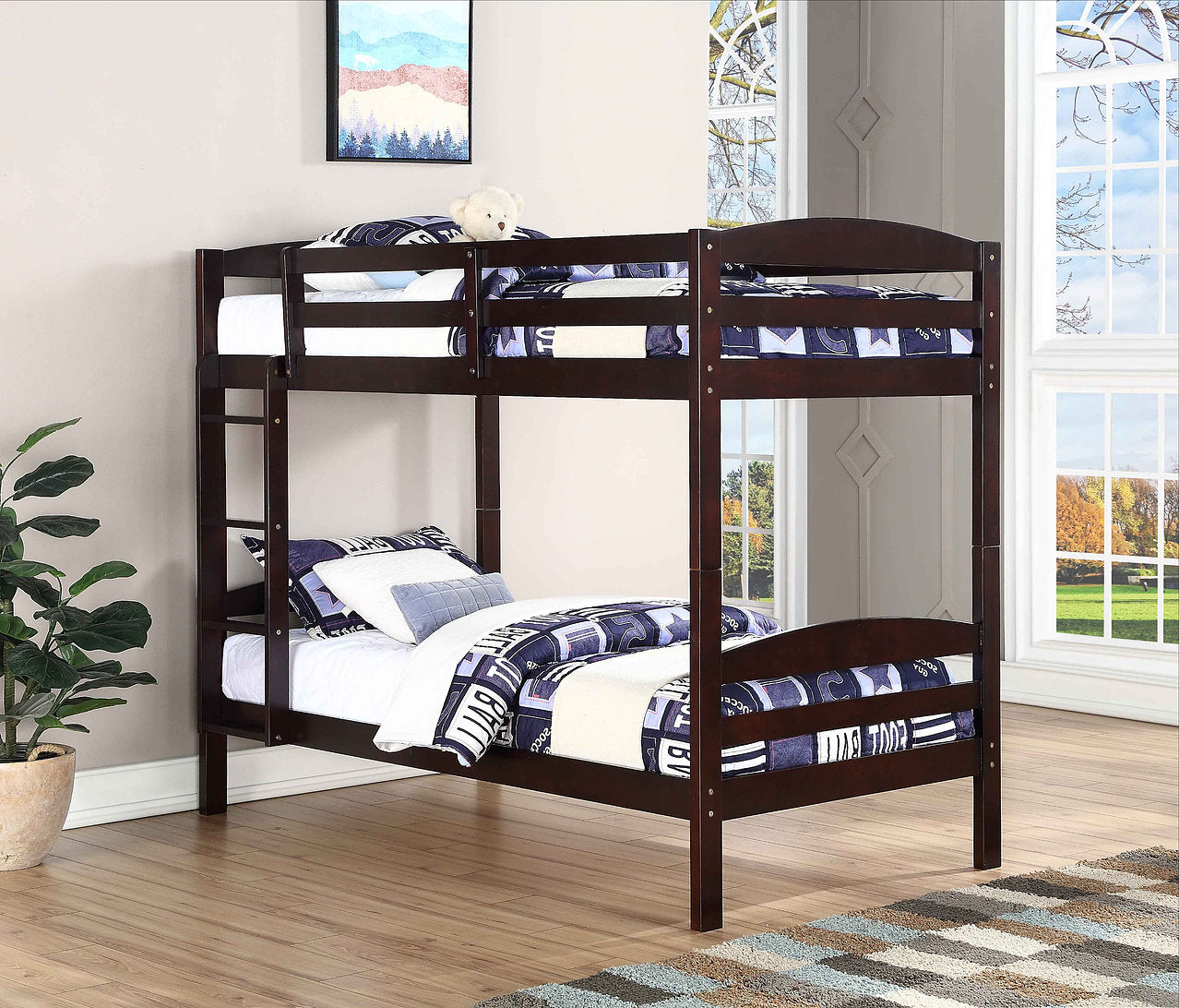 Single/Single Espresso Bunk Bed 124