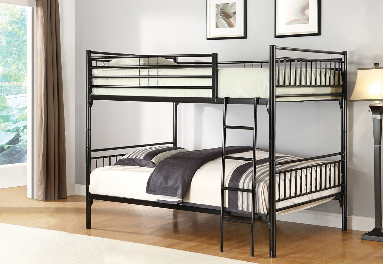 Black Single / Single Metal Bunk Bed - 510-BK