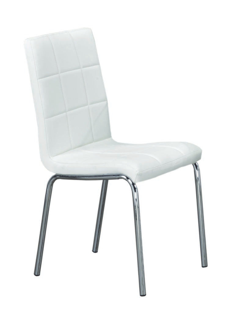 Rectangular Glass Dining Table with 4 White Chairs 5065/1761