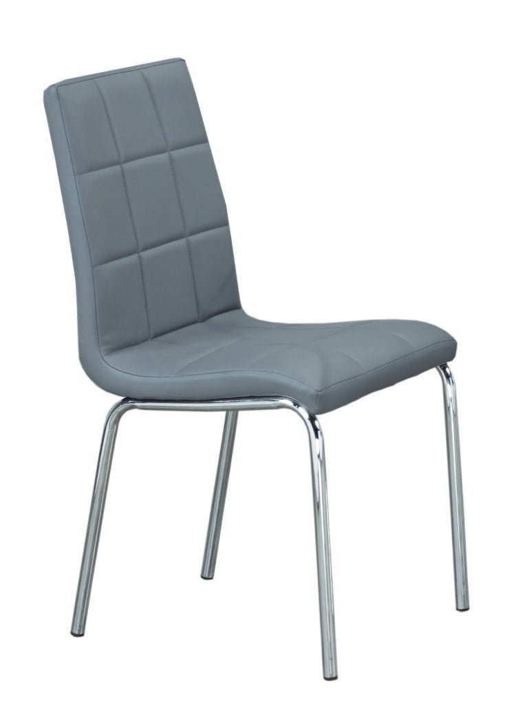 Tempered Glass Dining Table with 4 Grey Chairs 5065/1762