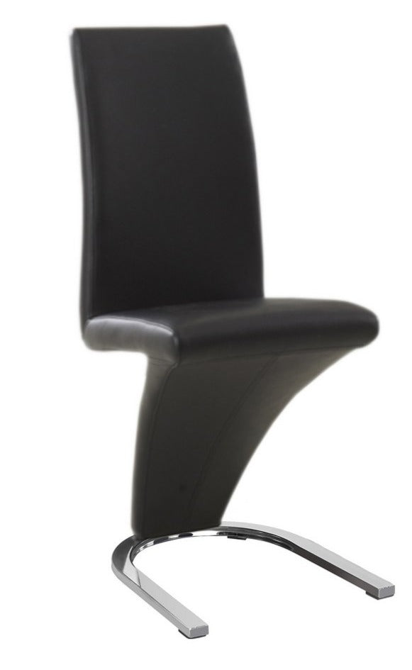 Black Trim Glass Dining Table Set With Chairs 5067/1785