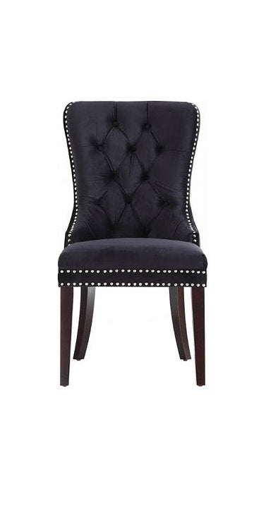 2 Piece Black Dining Chair C-1221
