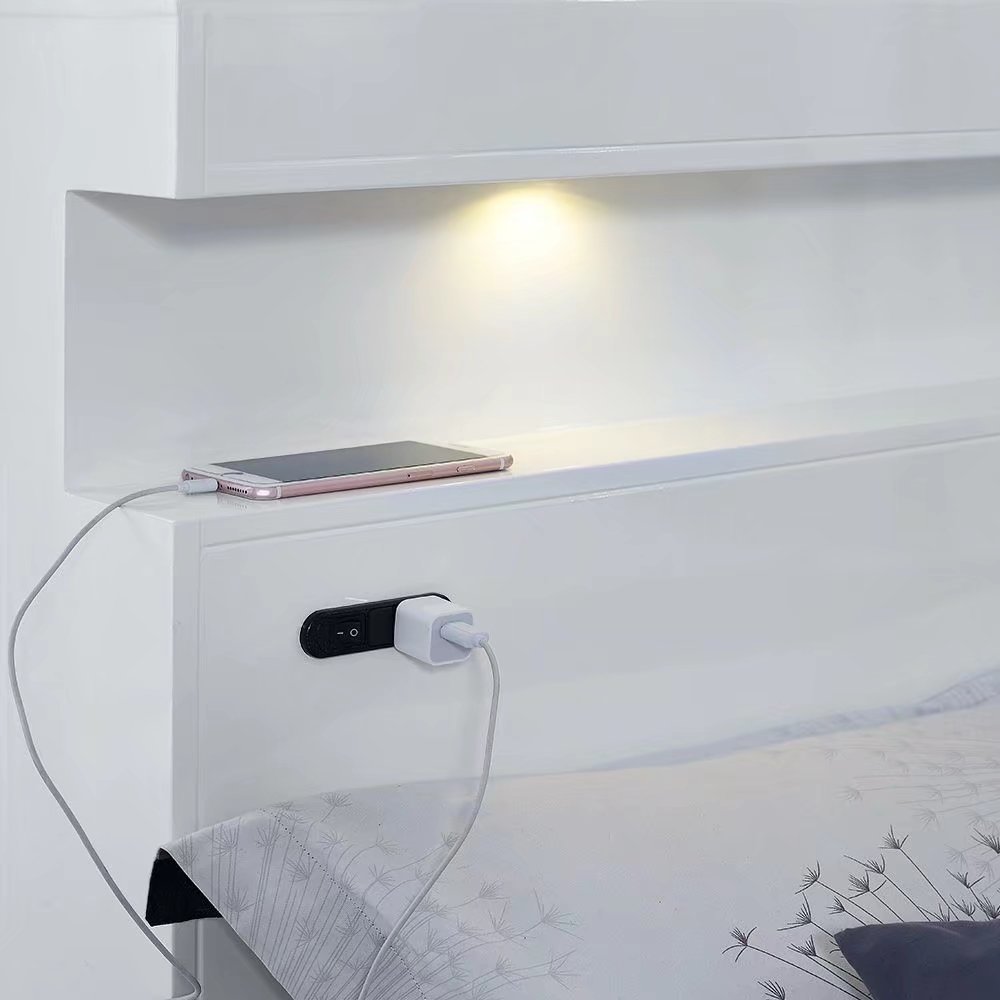 Cradle White Lacquer 6 PC Bedroom Set