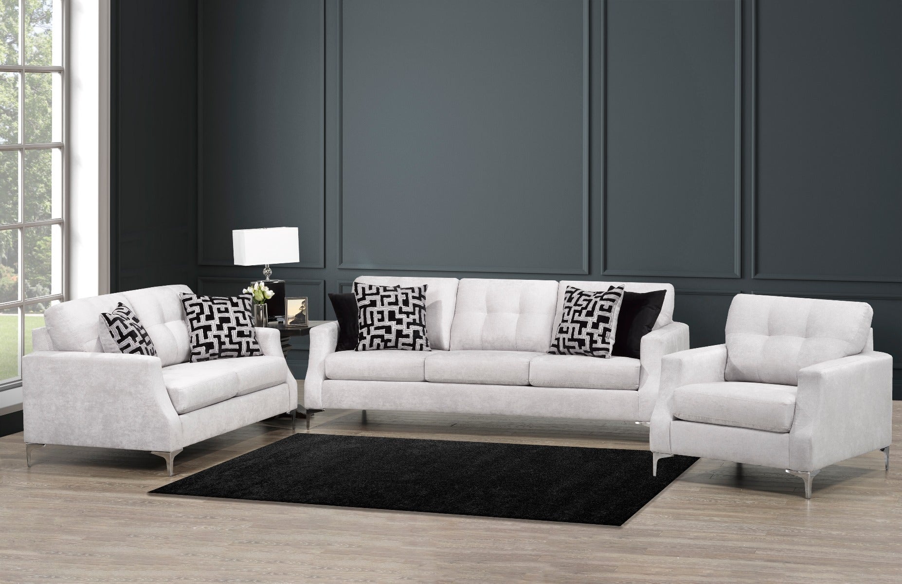 Canadian Made Sofa Collection In Gibson Silver-4316