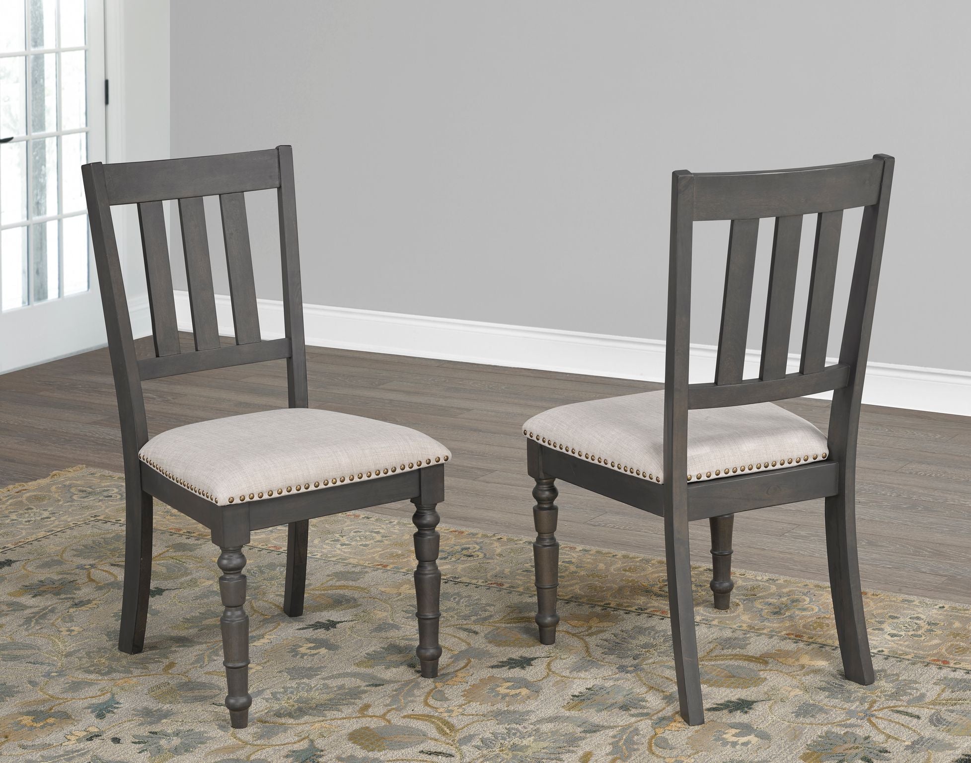 Wooden Dining Table With 6 Fabric Chairs Set 5142-02