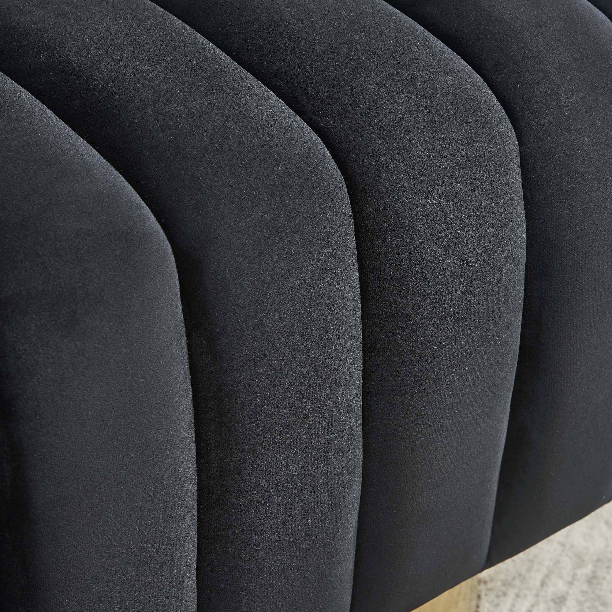 Cortina Swivel Accent Chair in Black/Gold 403-433BK