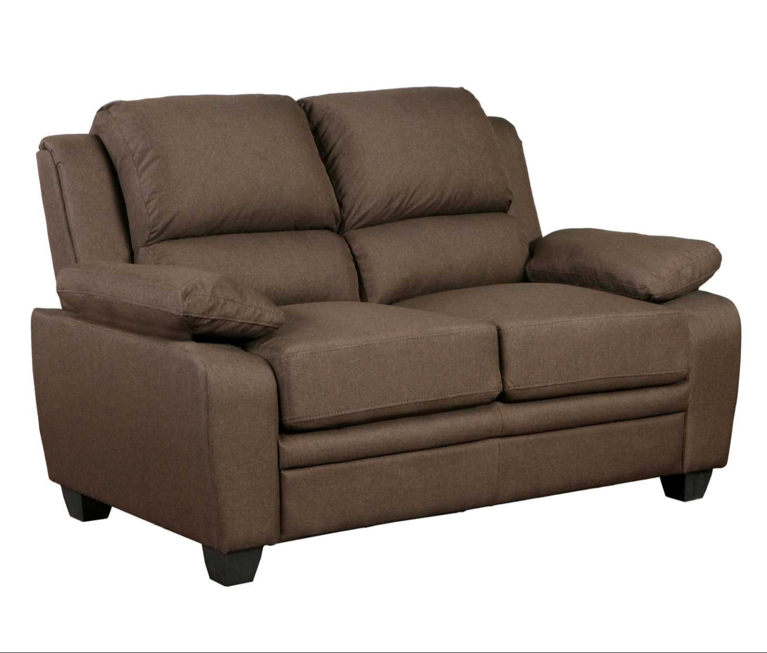 Brown fabric Loveseat