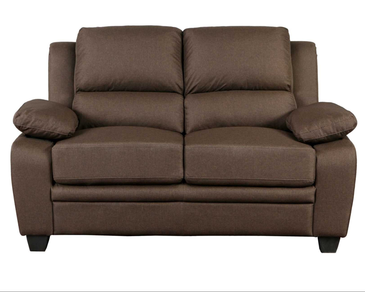 Brown fabric Loveseat
