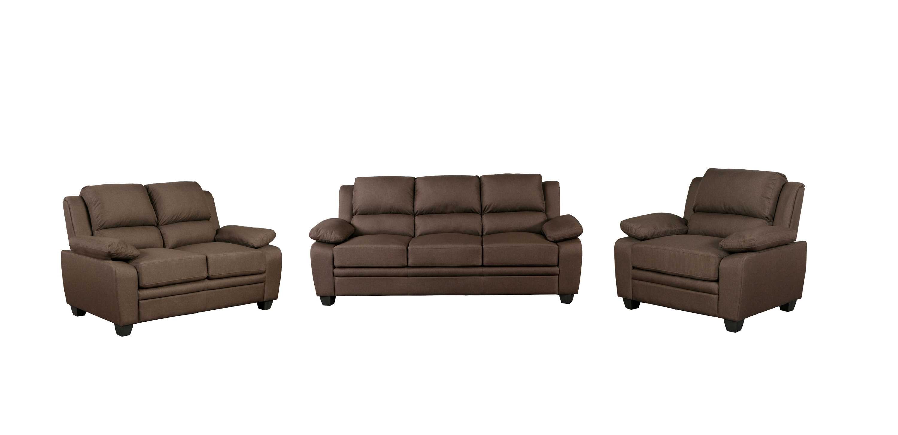 Darien Plush Brown Sofa Set 9151BR
