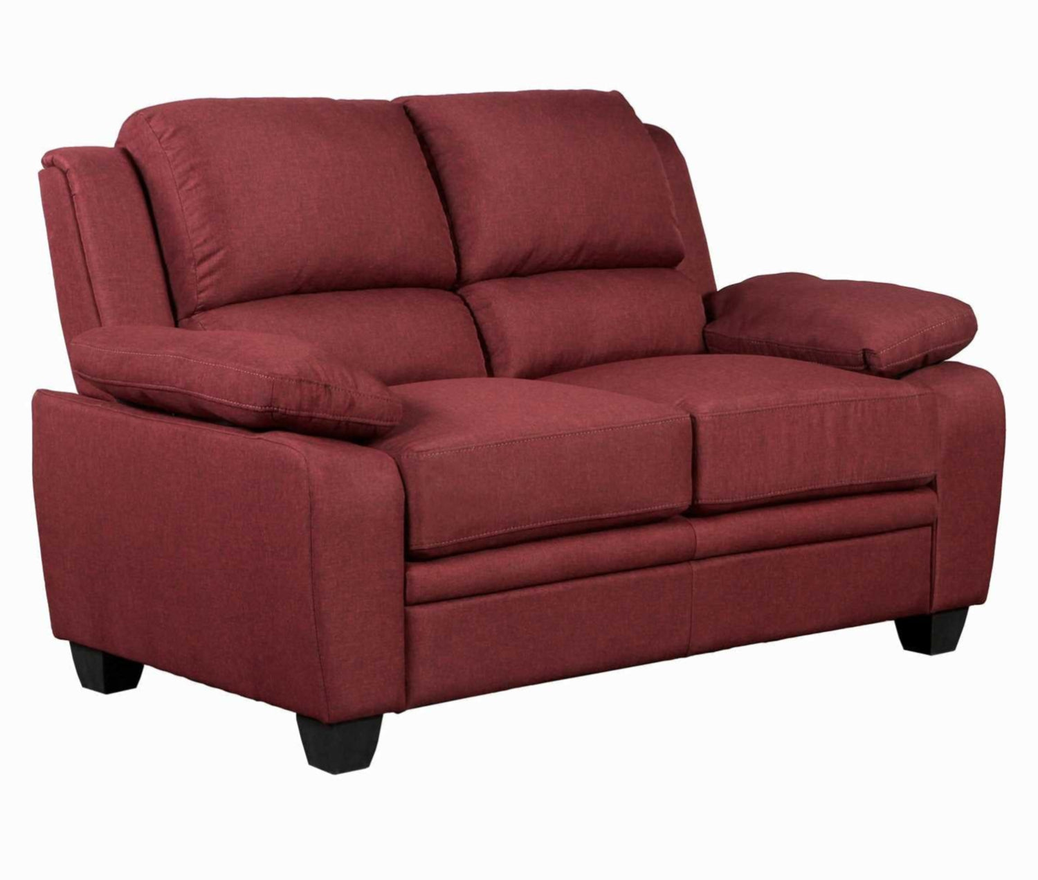 Red Fabric Loveseat
