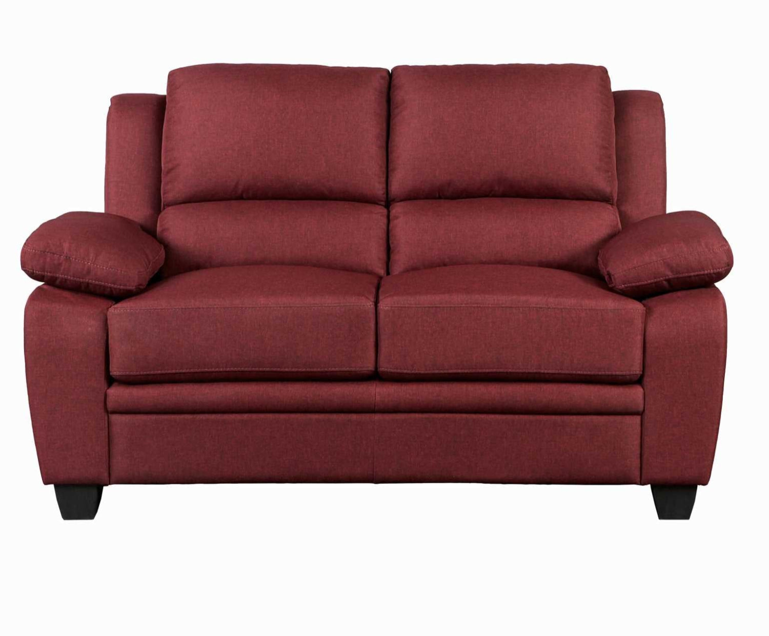 Red Fabric Loveseat