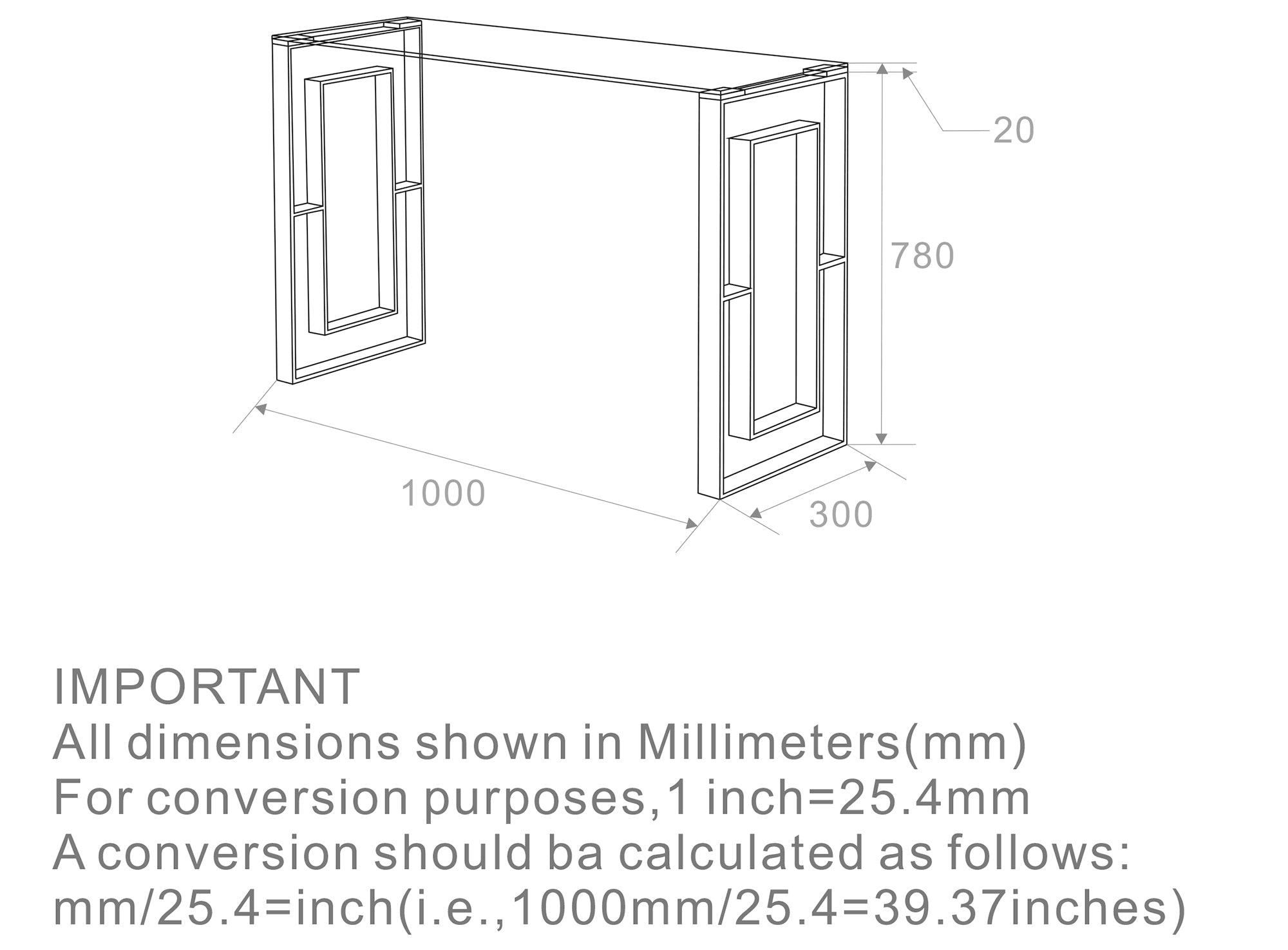 Eros Console/Desk in Silver 502-482CH