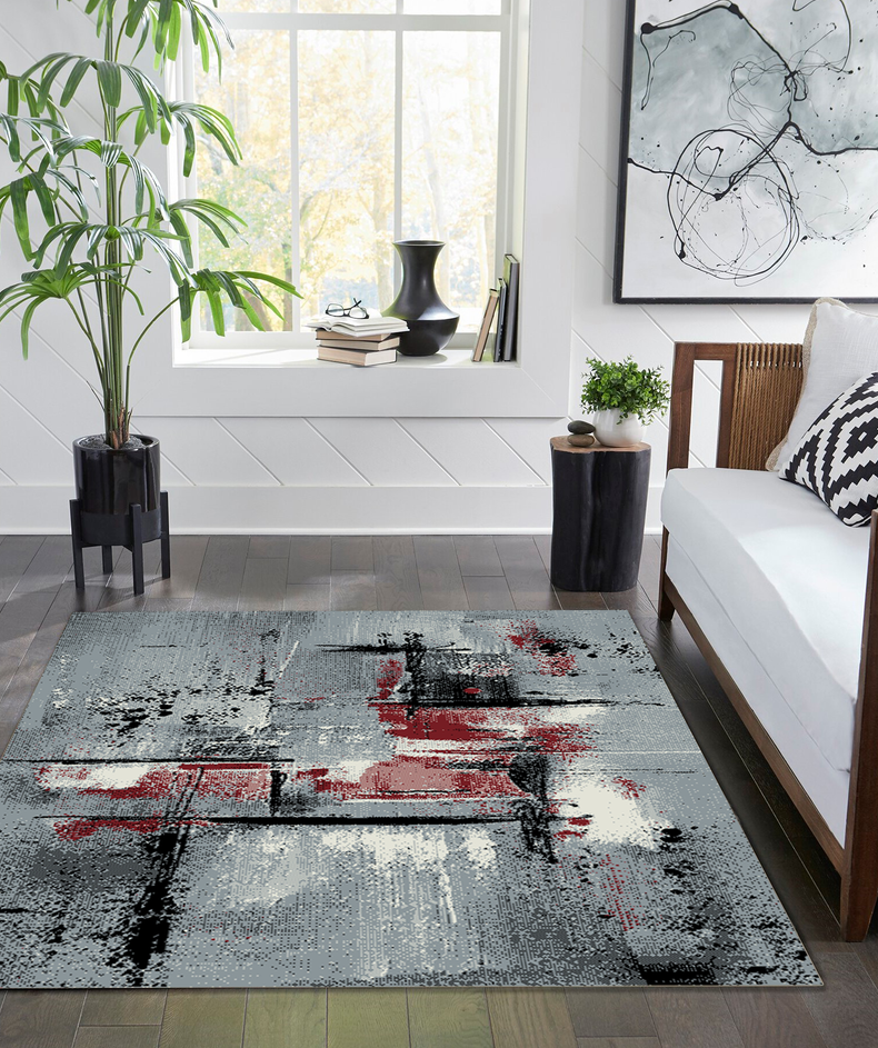 Flora Abstract Area Rugs - 3193 WS22