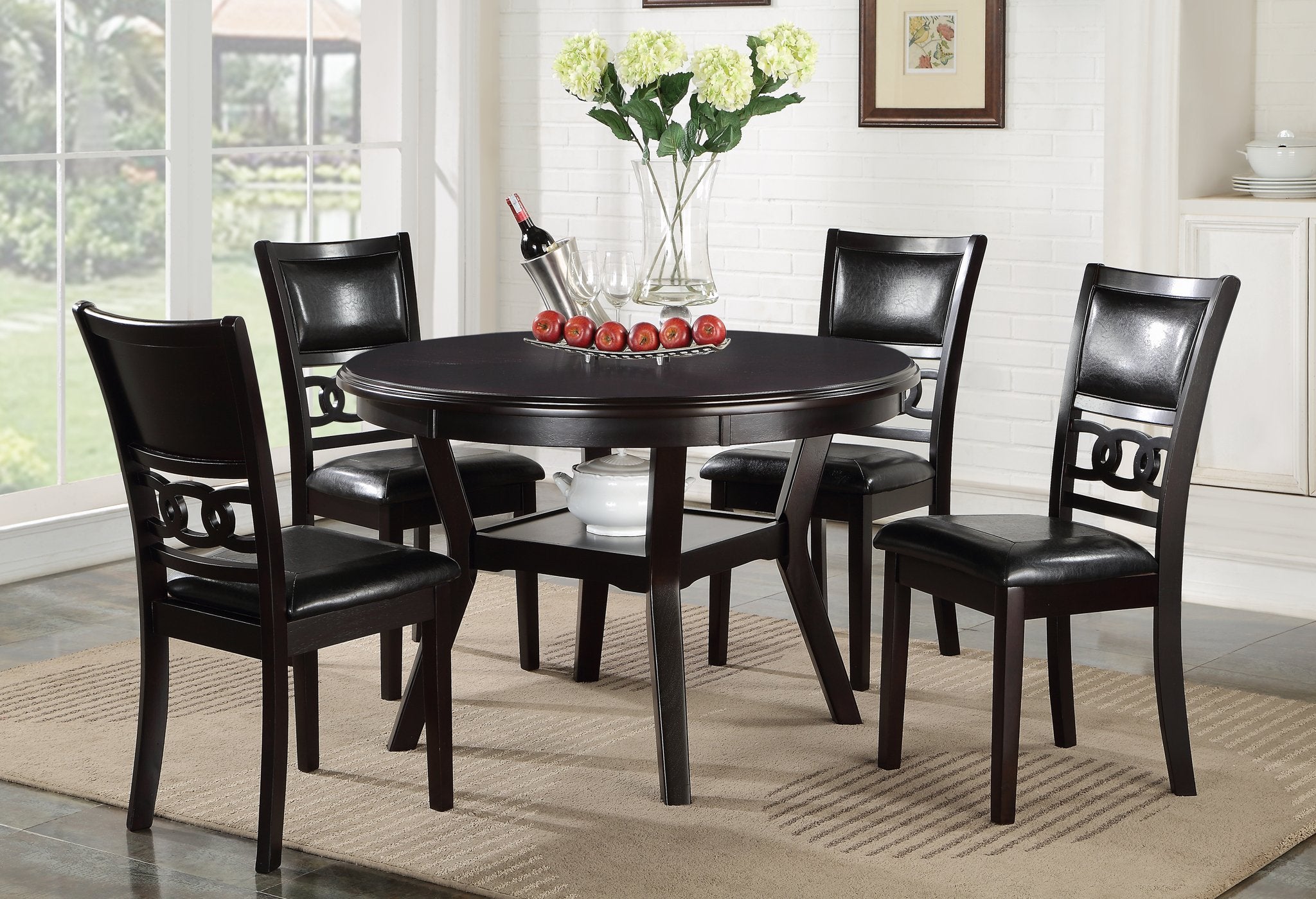 Gia Ebony Dining Set - 5 PC