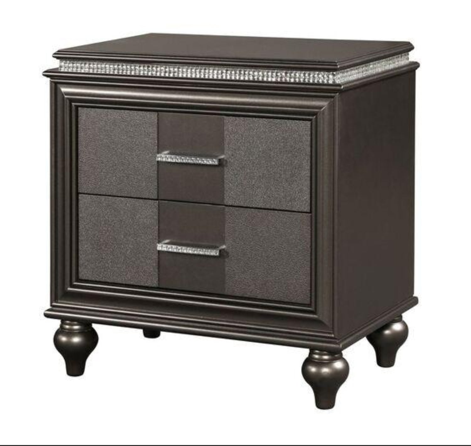 Ginger Gray Bedroom Set With LED Headboard 1141