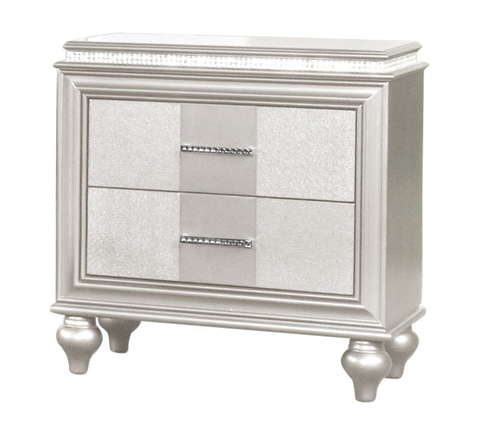 Ginger Wooden 2 Drawer Night Stand White 1141