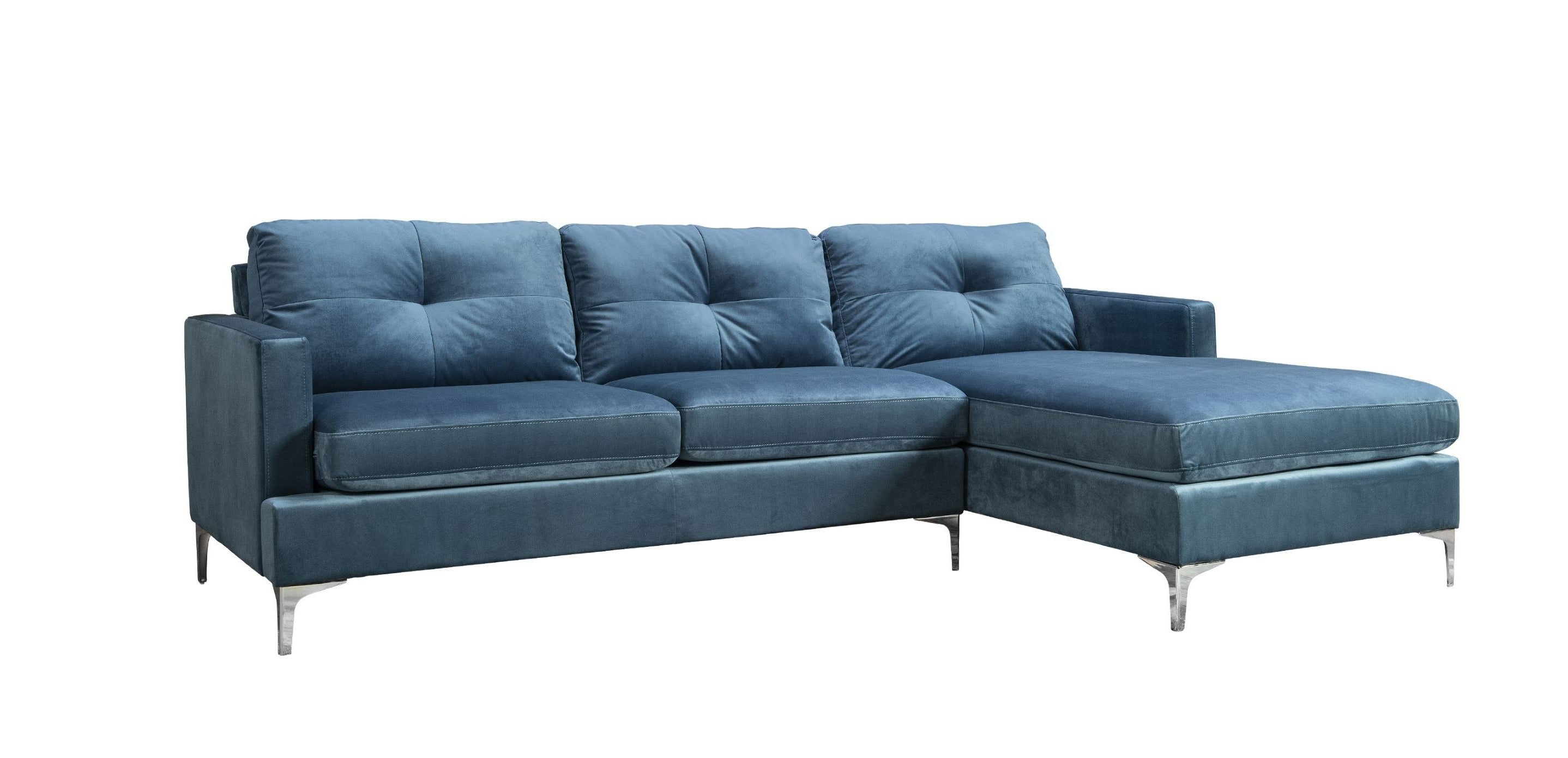 Hamilton Sectional Sofa Blue Velvet - 99814