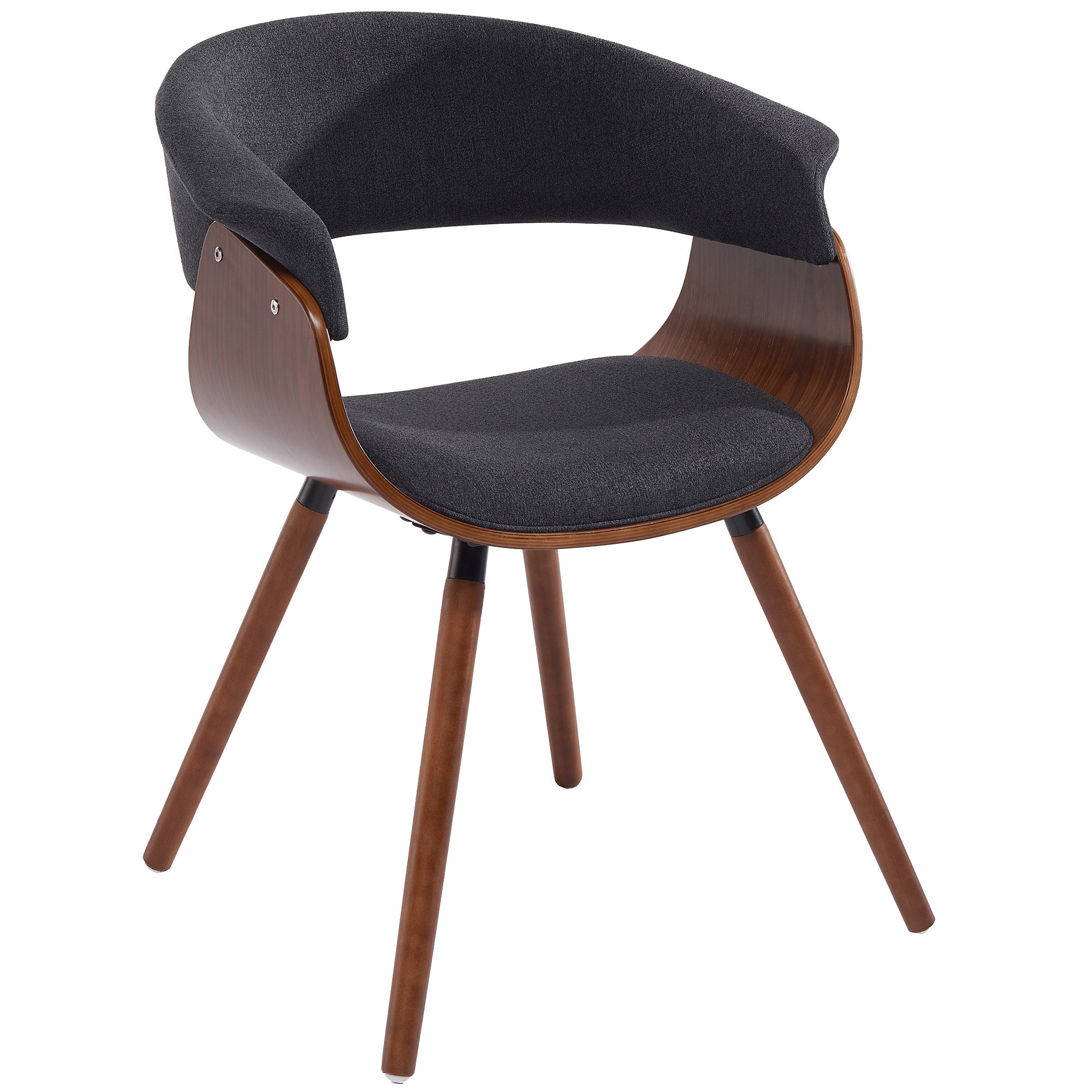 Holt Accent/Dining Chair in Charcoal and Walnut 403-981CH