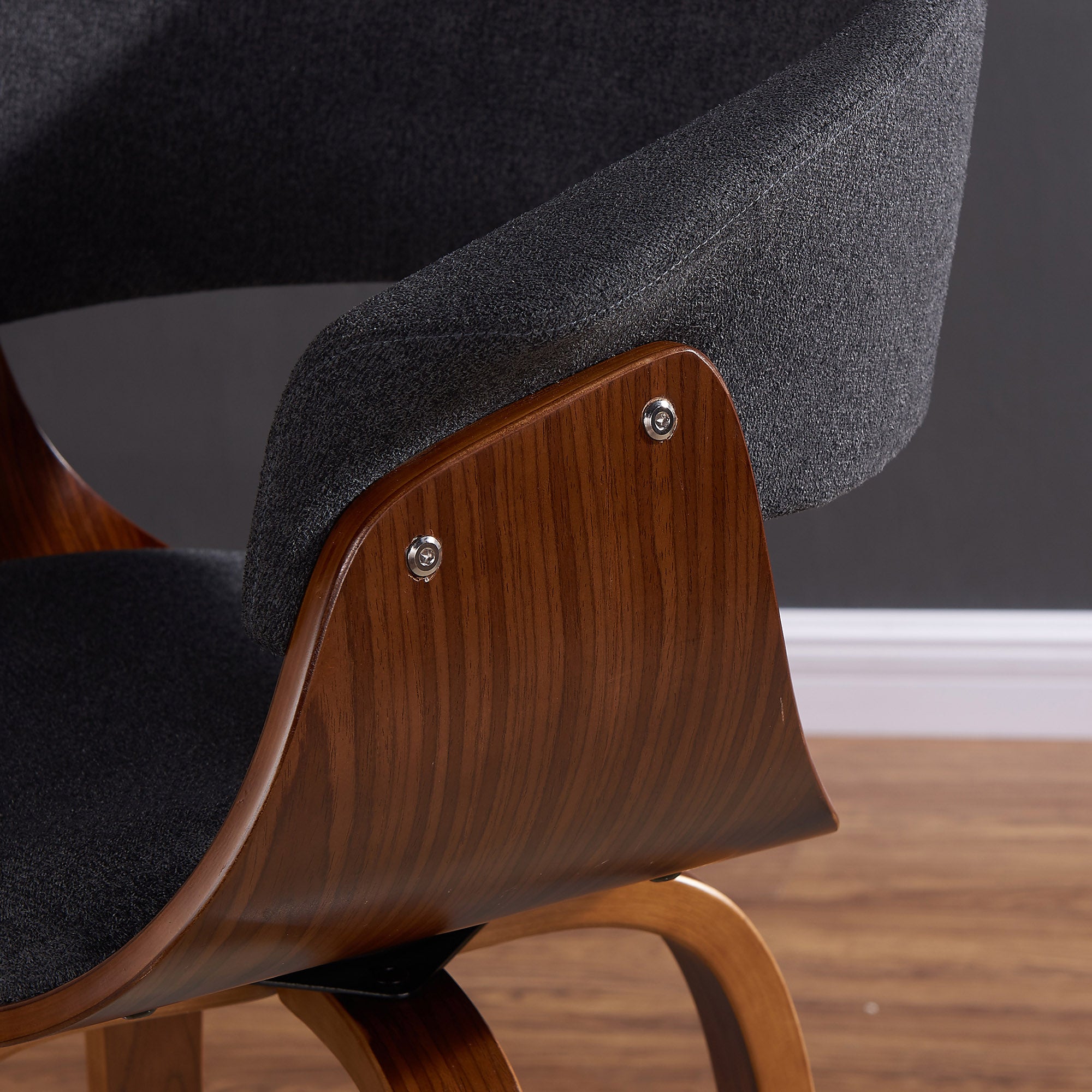 Holt Accent/Dining Chair in Charcoal and Walnut 403-981CH