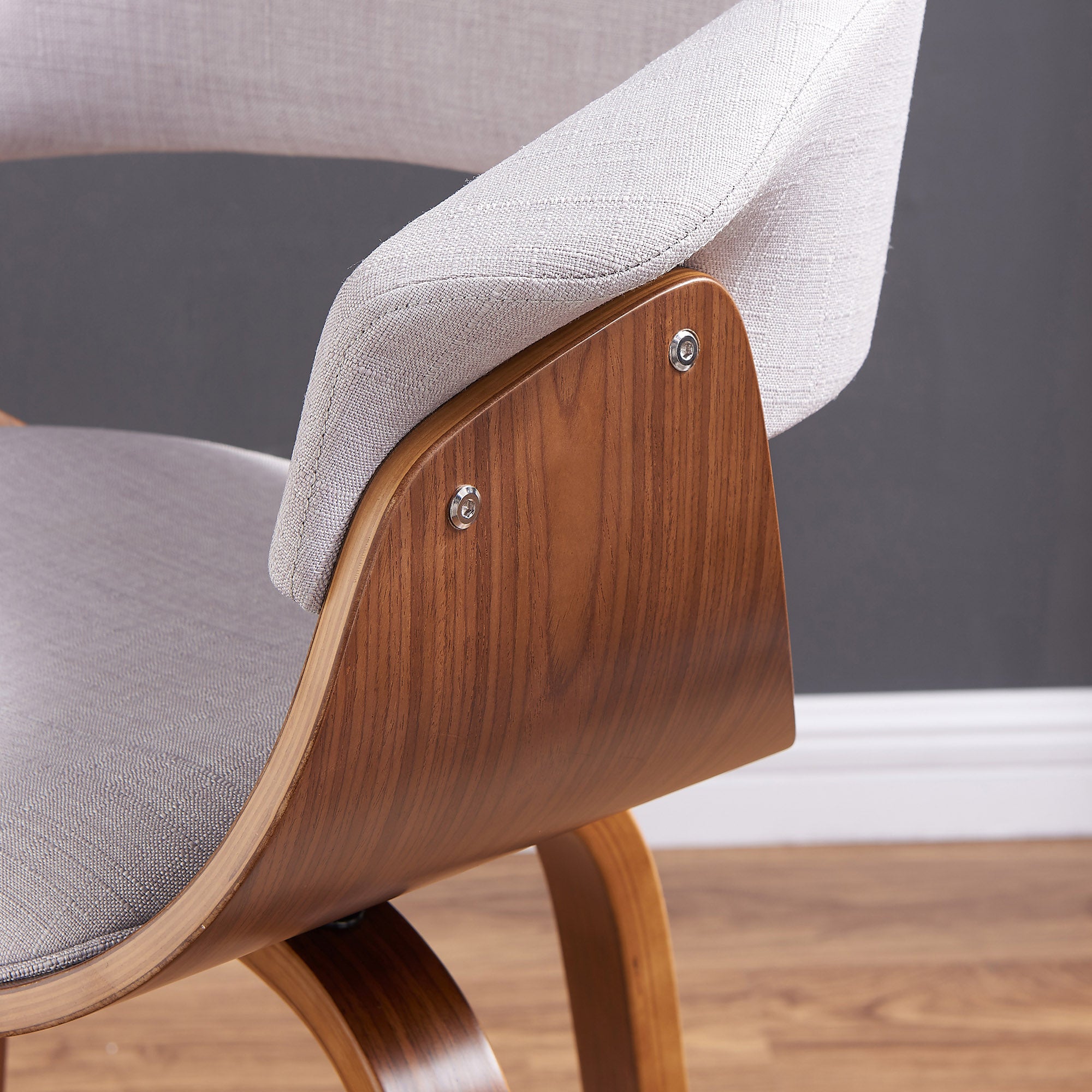 Holt Accent/Dining Chair in Grey and Walnut 403-981GY