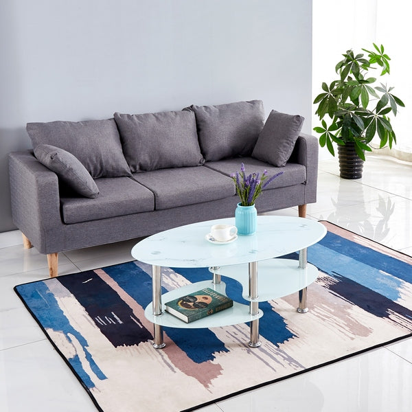 White Marble Glass Coffee Table 2029