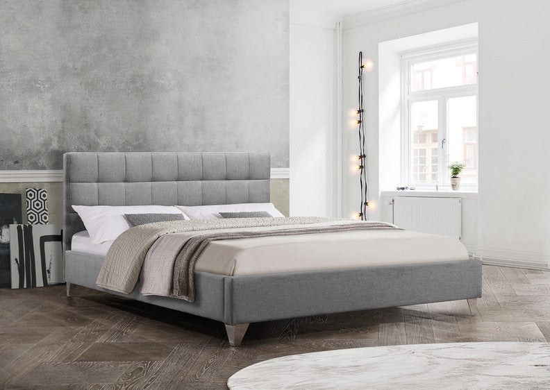 Grey Fabric Queen Bed #5710