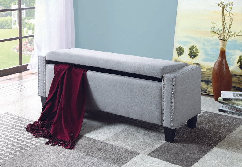 Light Grey Storage Bench IF-6250