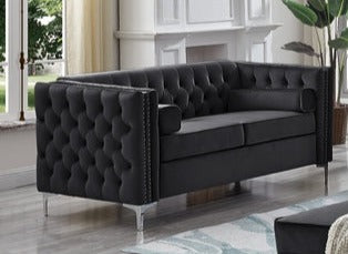 8007 black loveseat