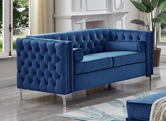 8008 blue loveseat