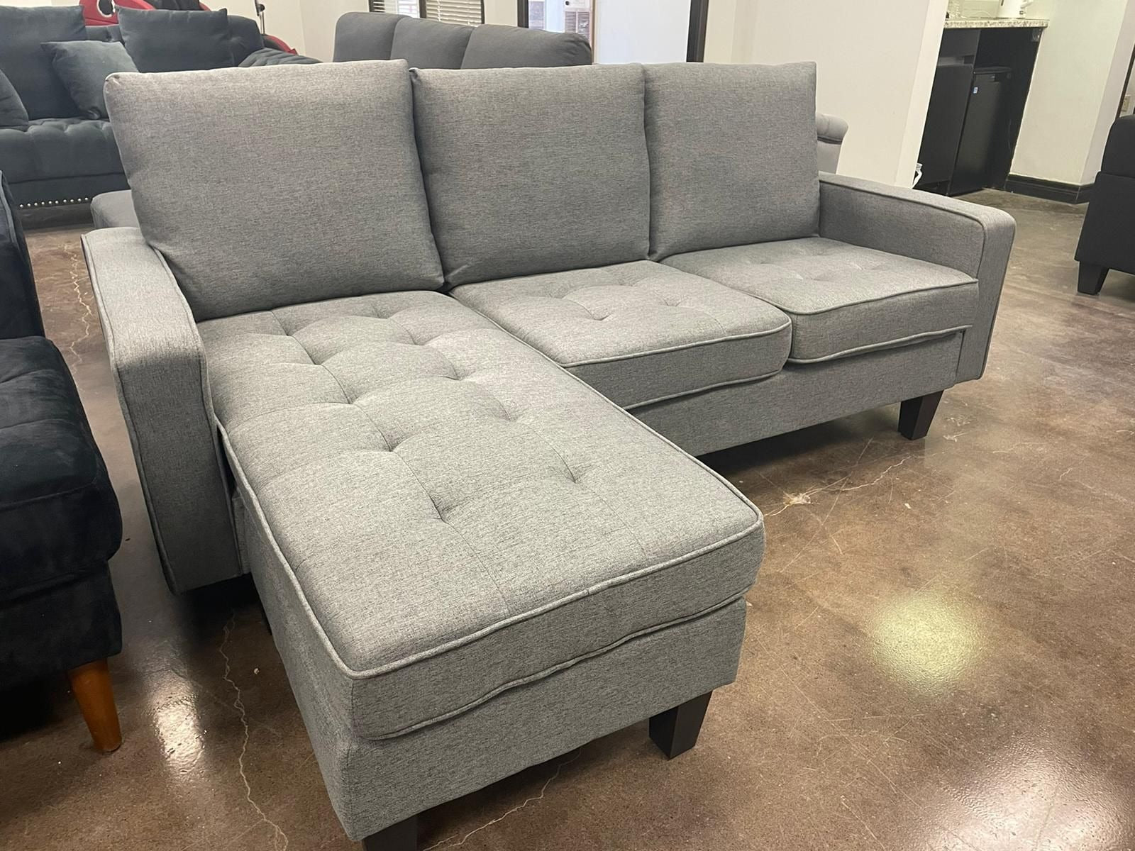 Grey sectional sofa 2209- 3