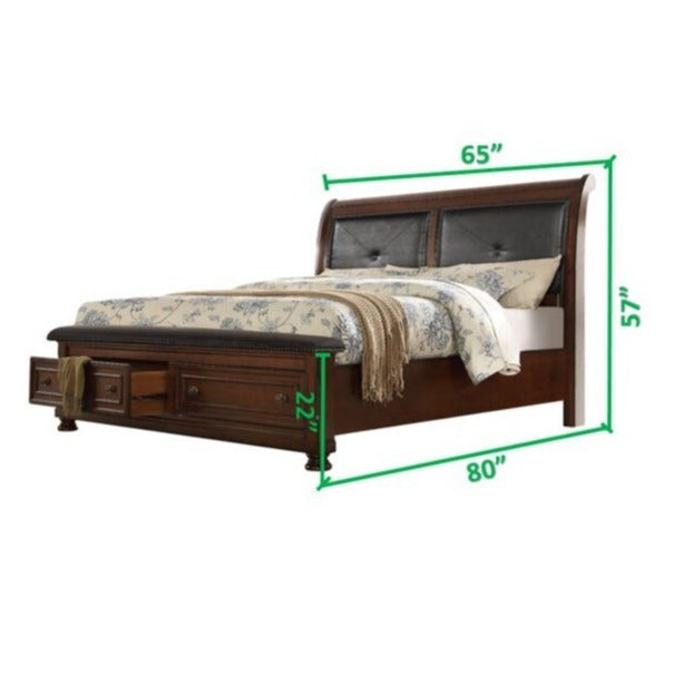 Austin Wooden Storage Beds Dark Walnut 852