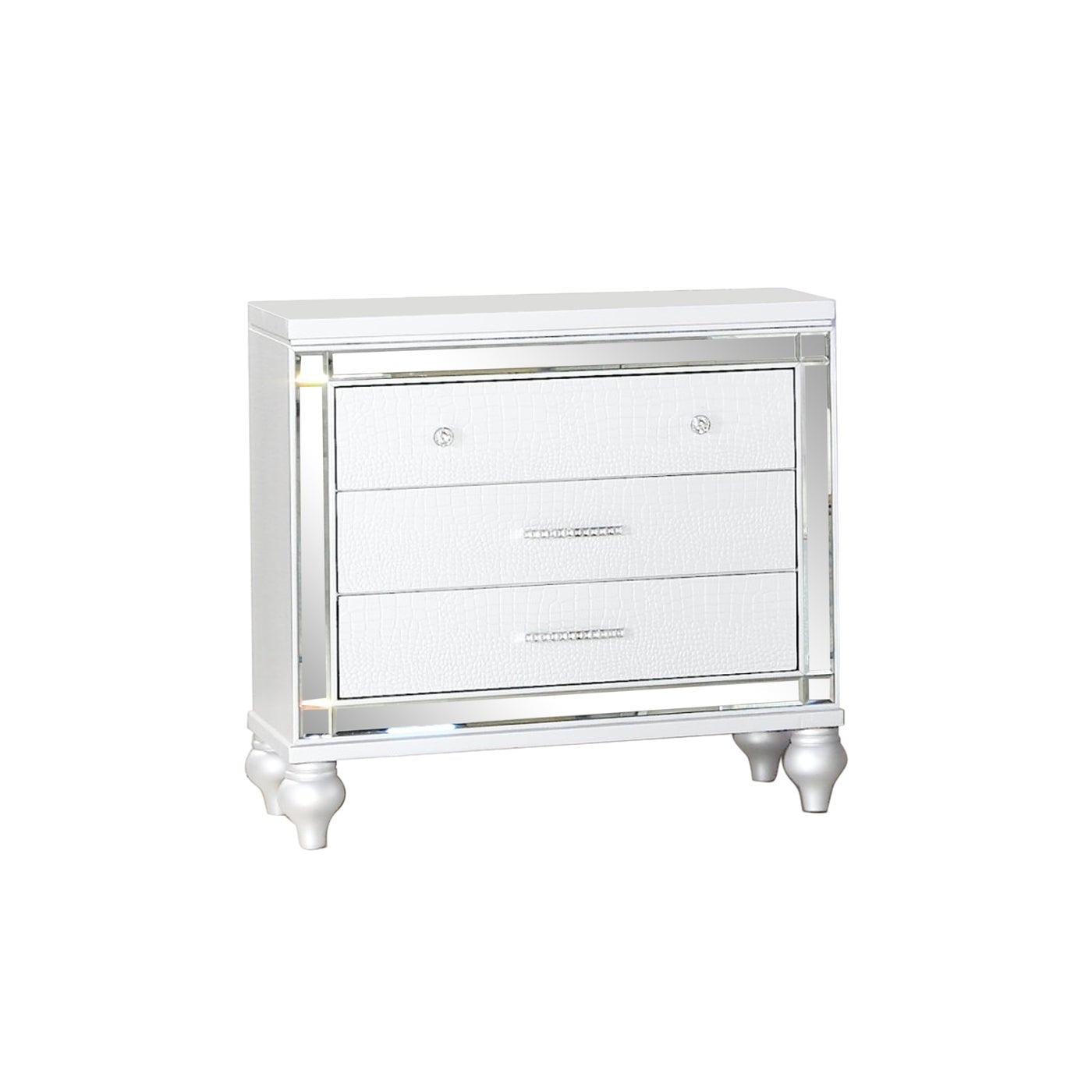 Sterling 3 Drawer Night stand White 1814