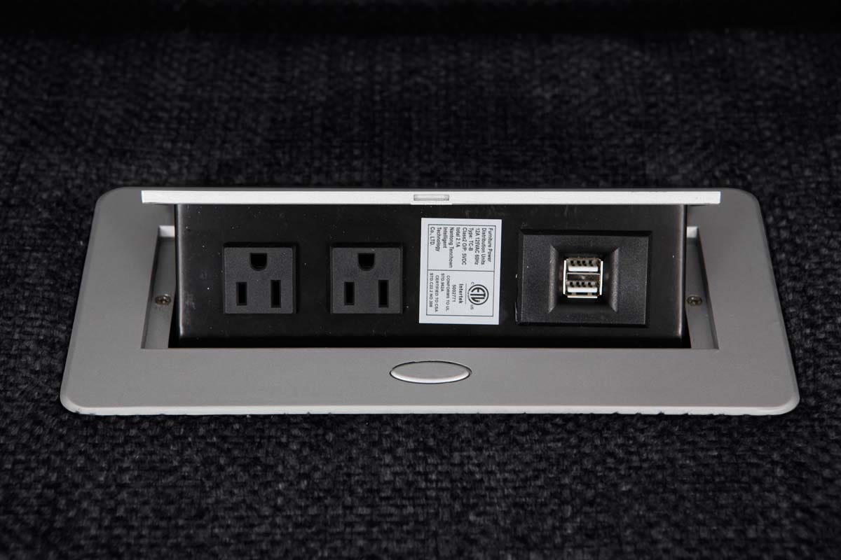 Calvino Dual Power Recliner Sofa Set Dark Grey 8638