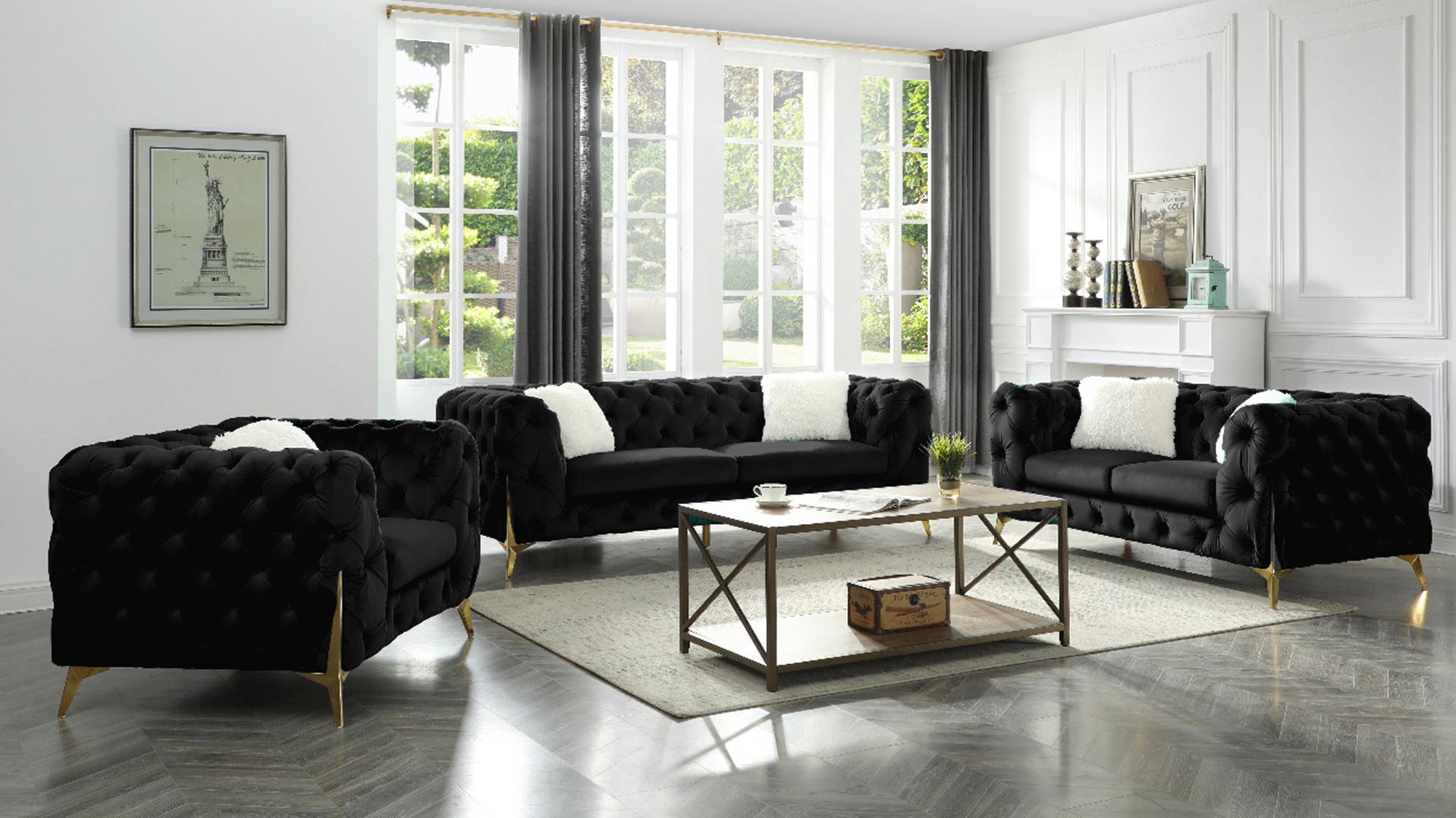 Moderno Sofa Collection Black 4425