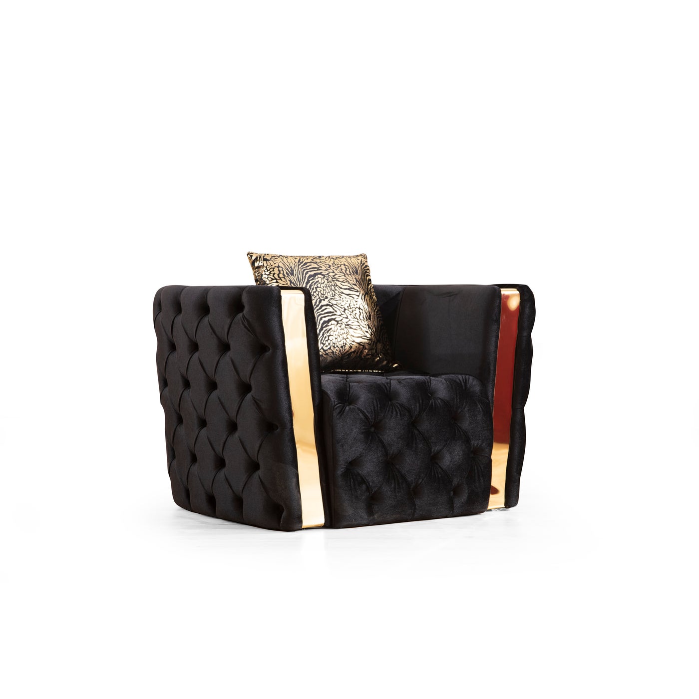 Naomi Black Velvet Chair 7325