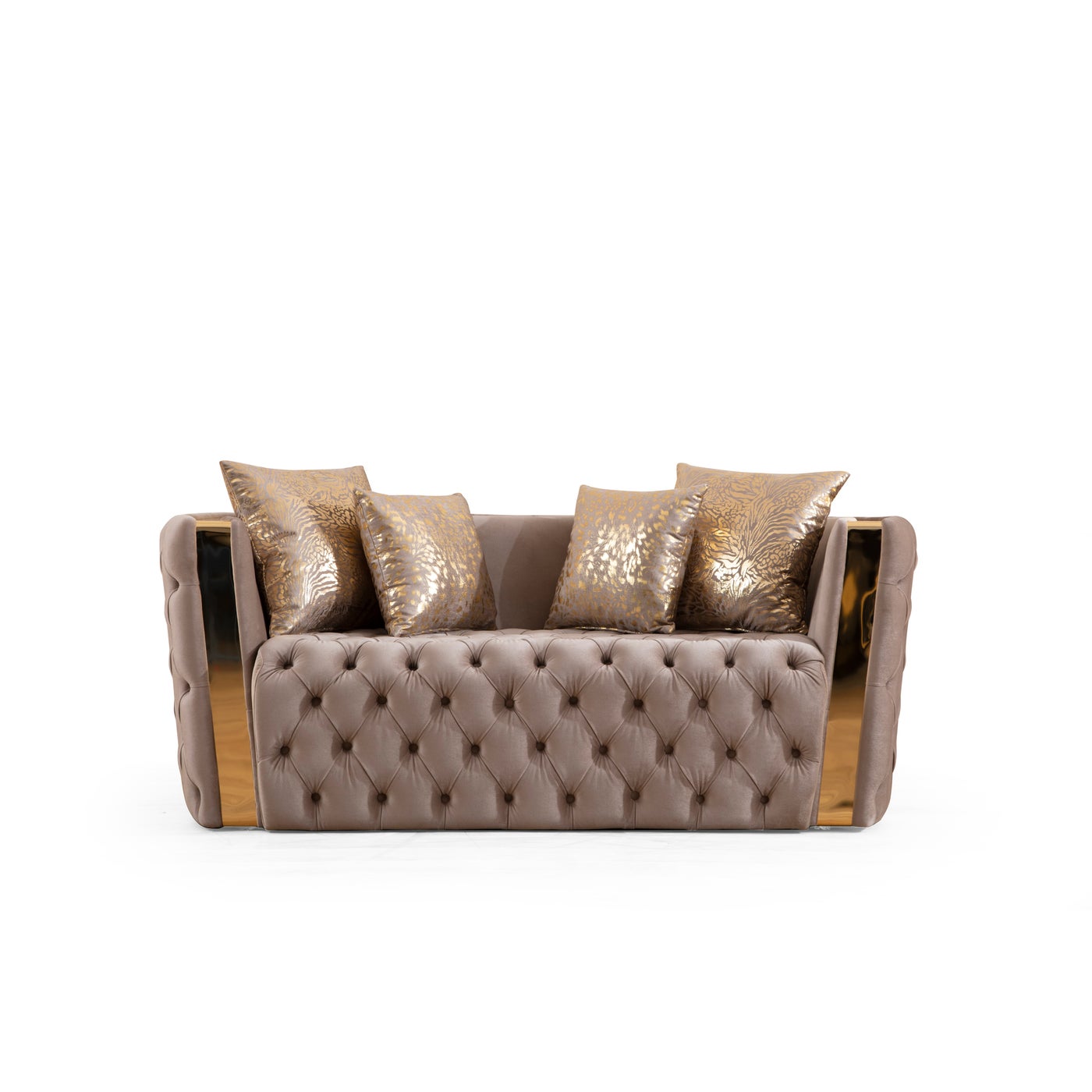 Naomi Velvet Taupe Loveseat 7325