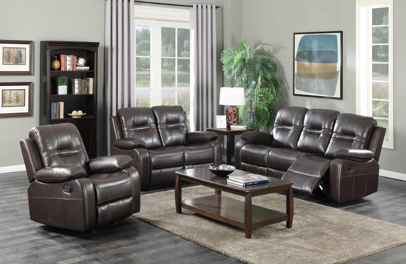 Napolean Air Leather Chocolate Recliner Chair 6015