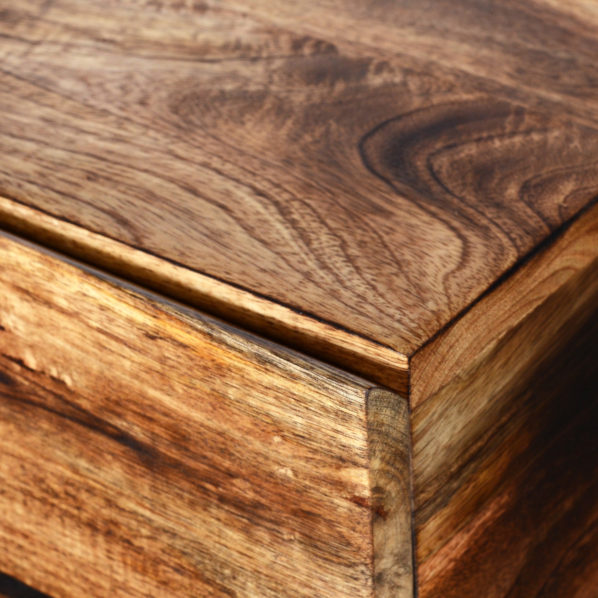 Ojas Accent Table in Natural Burnt and Black 502-513NT