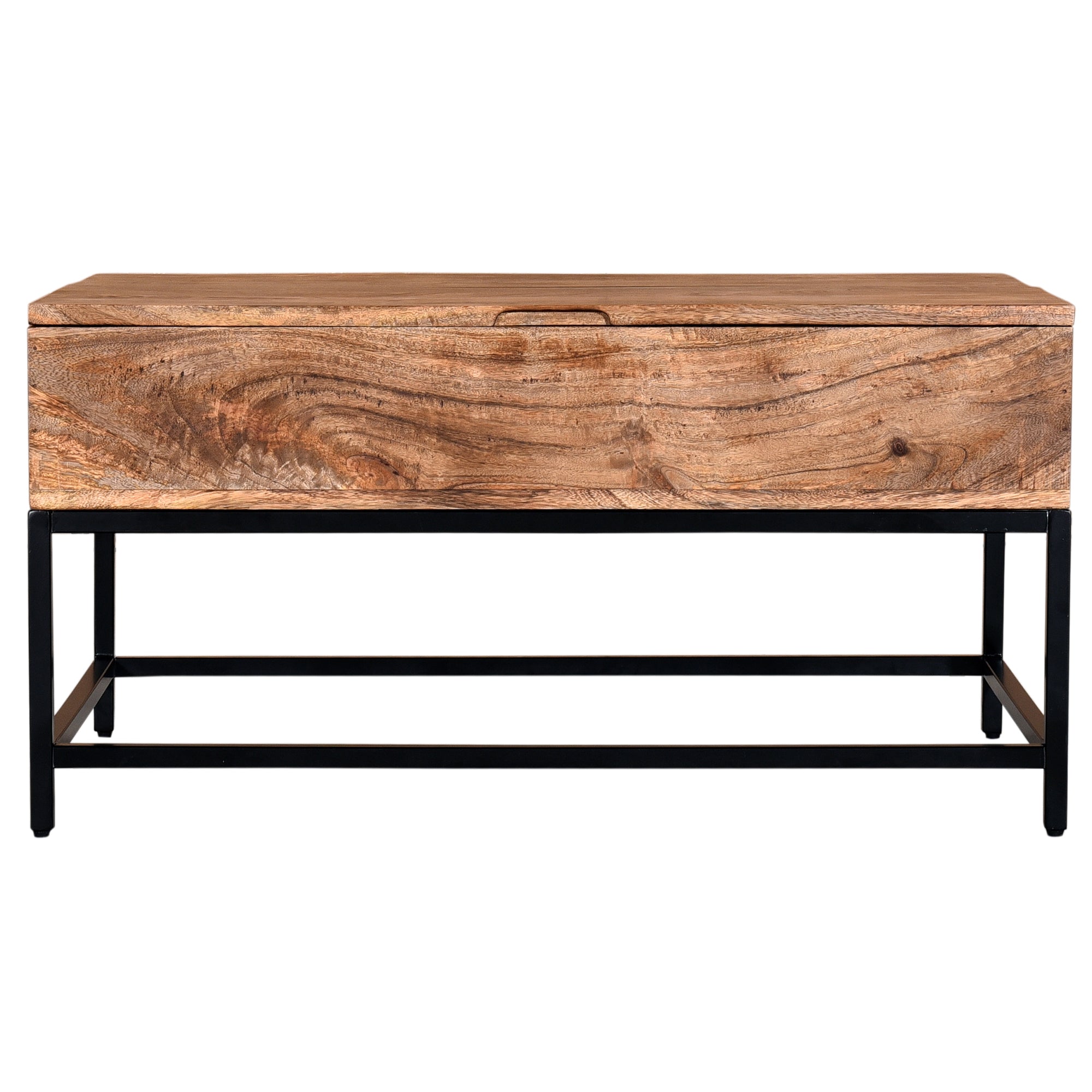 Ojas Lift-Top Coffee Table in Natural Burnt and Black 301-513NT
